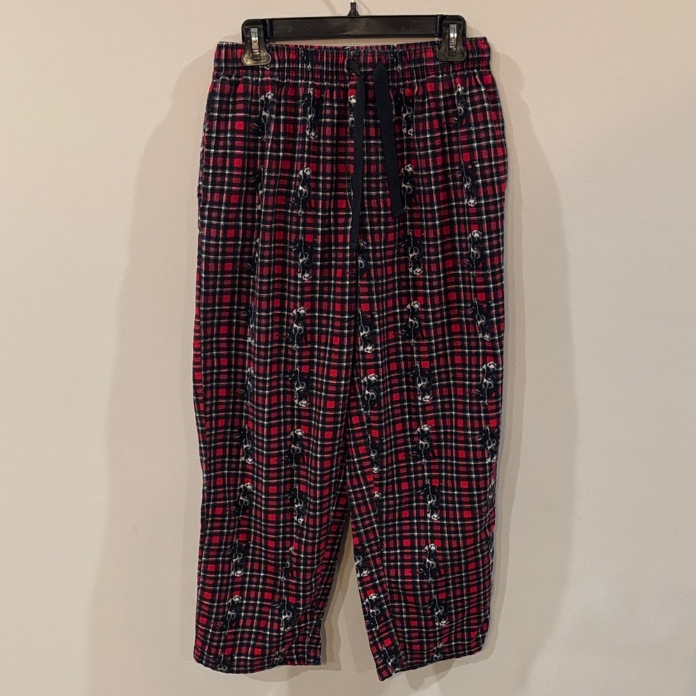 Varsity Sleepwear Red/Black Plaid Dog Print Pajama Pants Men's M